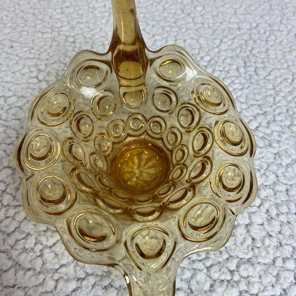 Vintage Kanawha Art Amber Glass Swan Dish - Picture 4 of 10